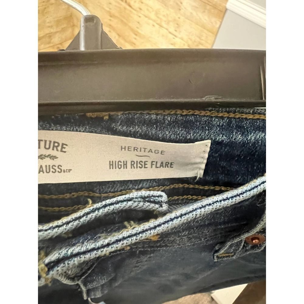 SIGNATURE BY LEVI'S STRAUSS HIGH RISE CASUAL EVERYDAY WEAR SIMPLE FLARE JEANS - Picture 4 of 5